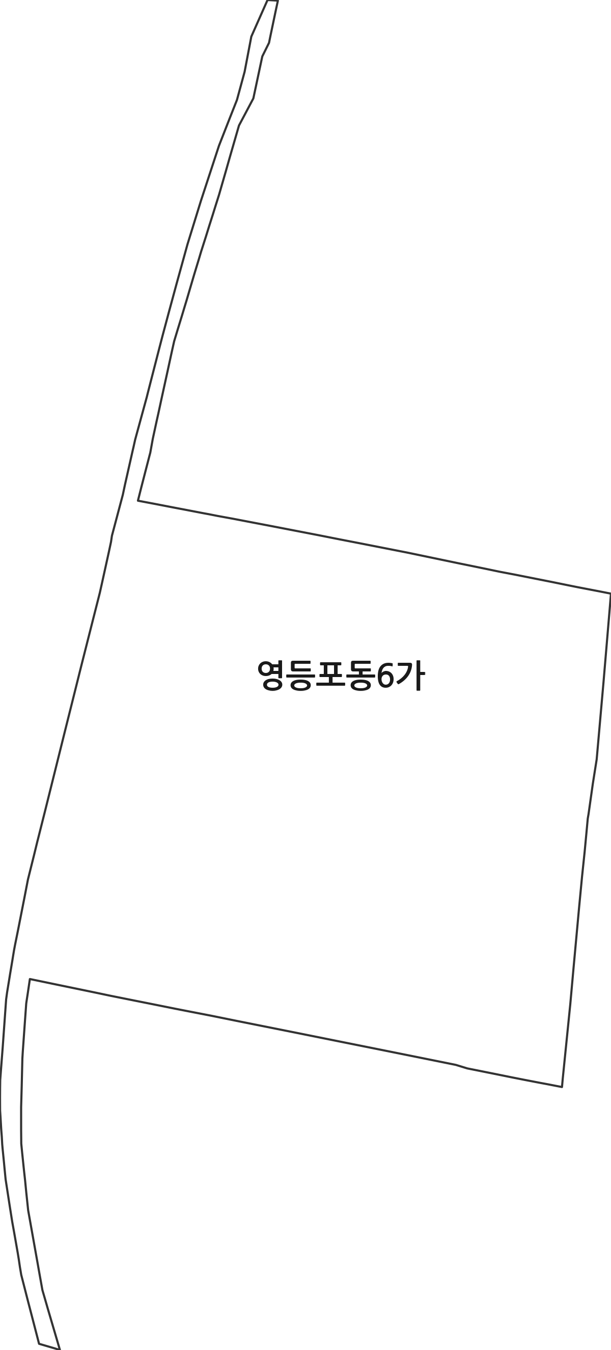 서울특별시 영등포구 영등포동6가 법정동 행정구역 경계 지도