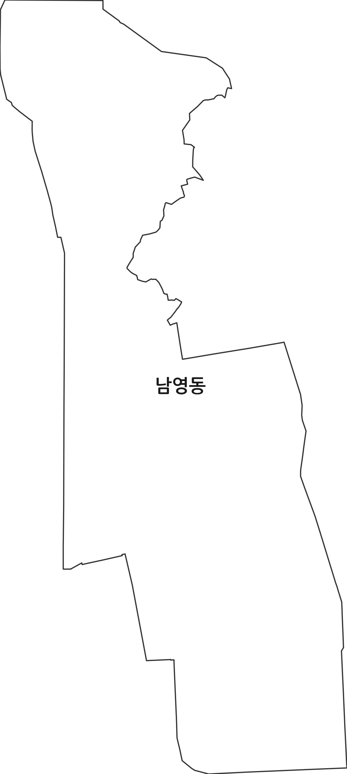 서울특별시 용산구 남영동 행정동 행정구역 경계 지도