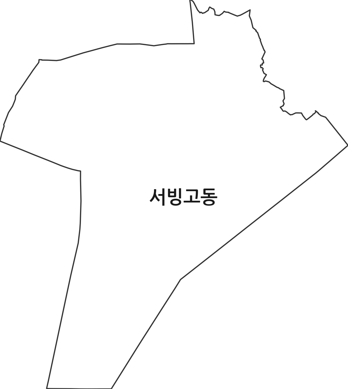 서울특별시 용산구 서빙고동 행정동 행정구역 경계 지도