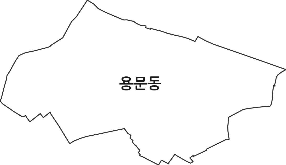 서울특별시 용산구 용문동 행정동 행정구역 경계 지도