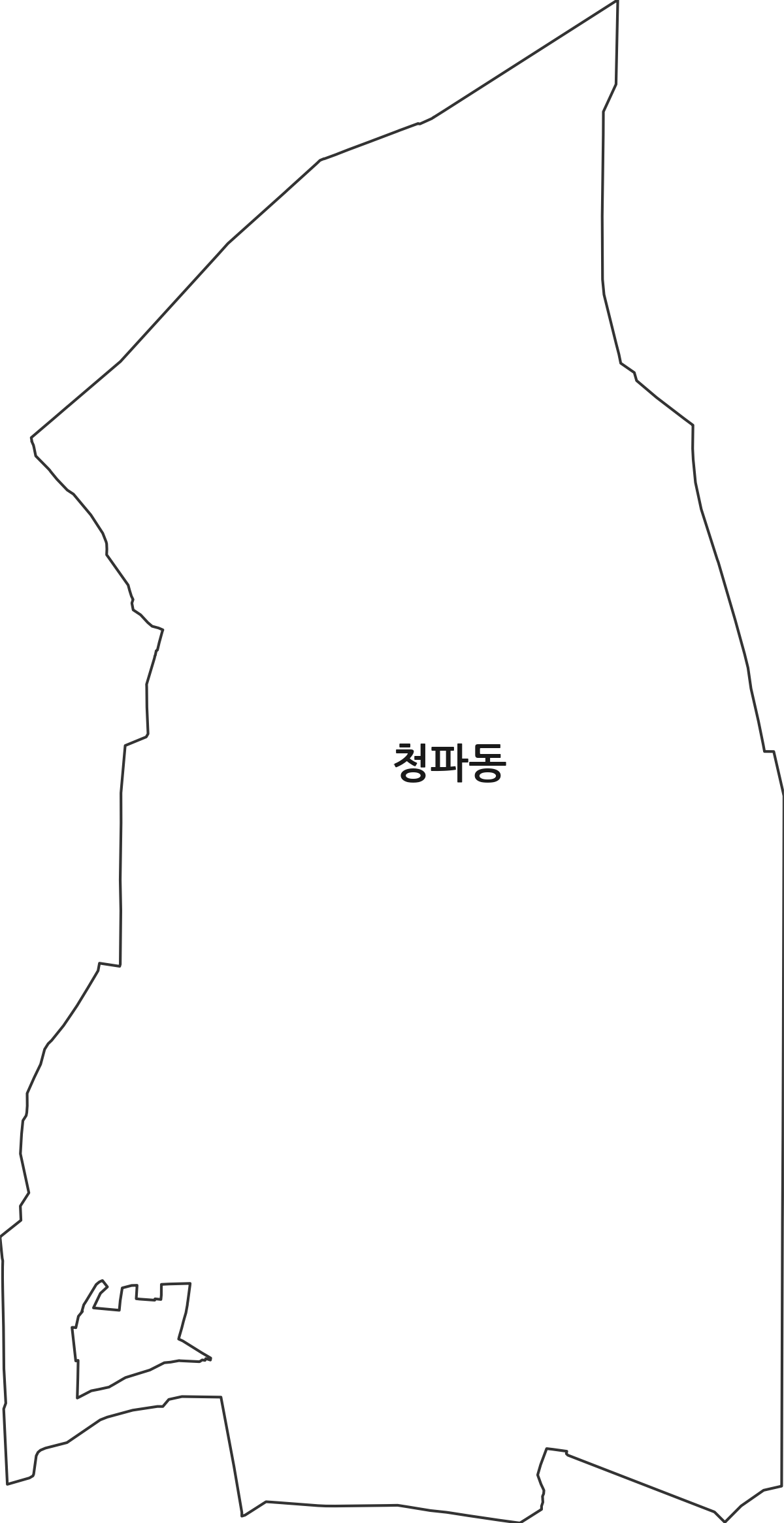 서울특별시 용산구 청파동 행정동 행정구역 경계 지도