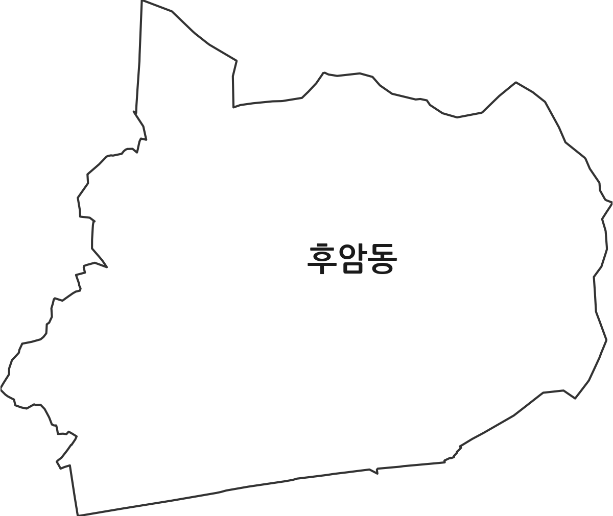 서울특별시 용산구 후암동 행정동 행정구역 경계 지도