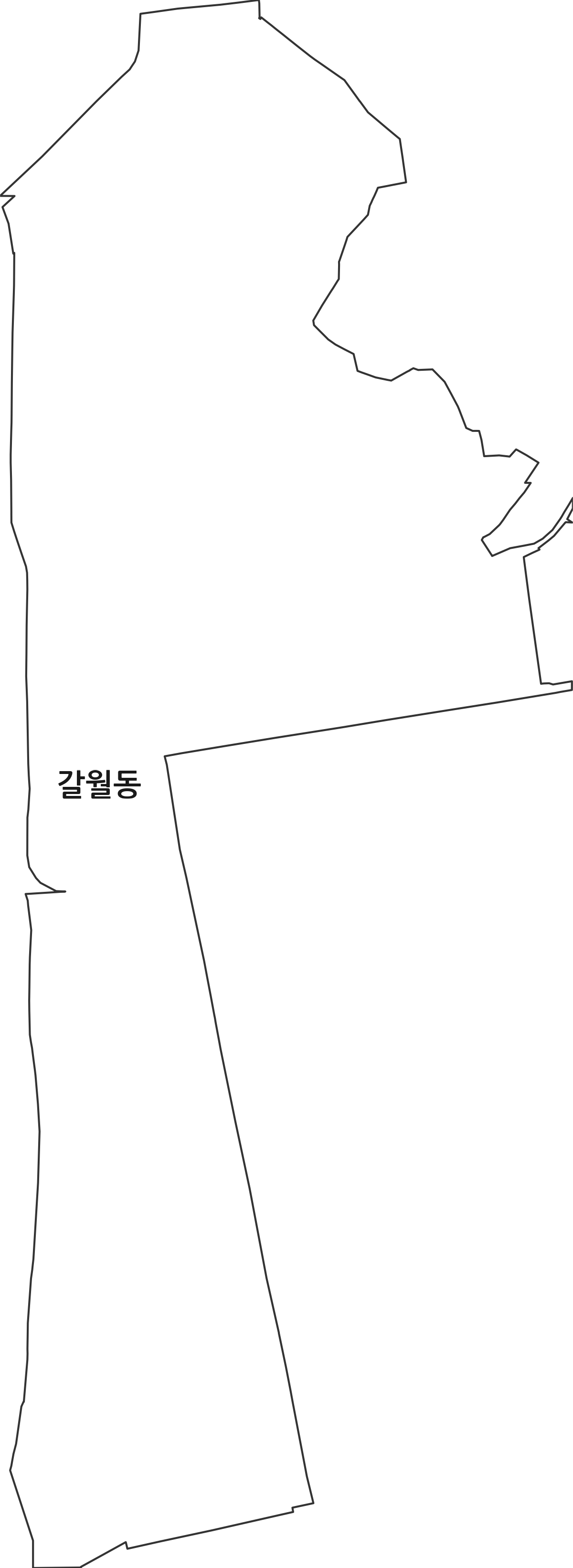 서울특별시 용산구 갈월동 법정동 행정구역 경계 지도