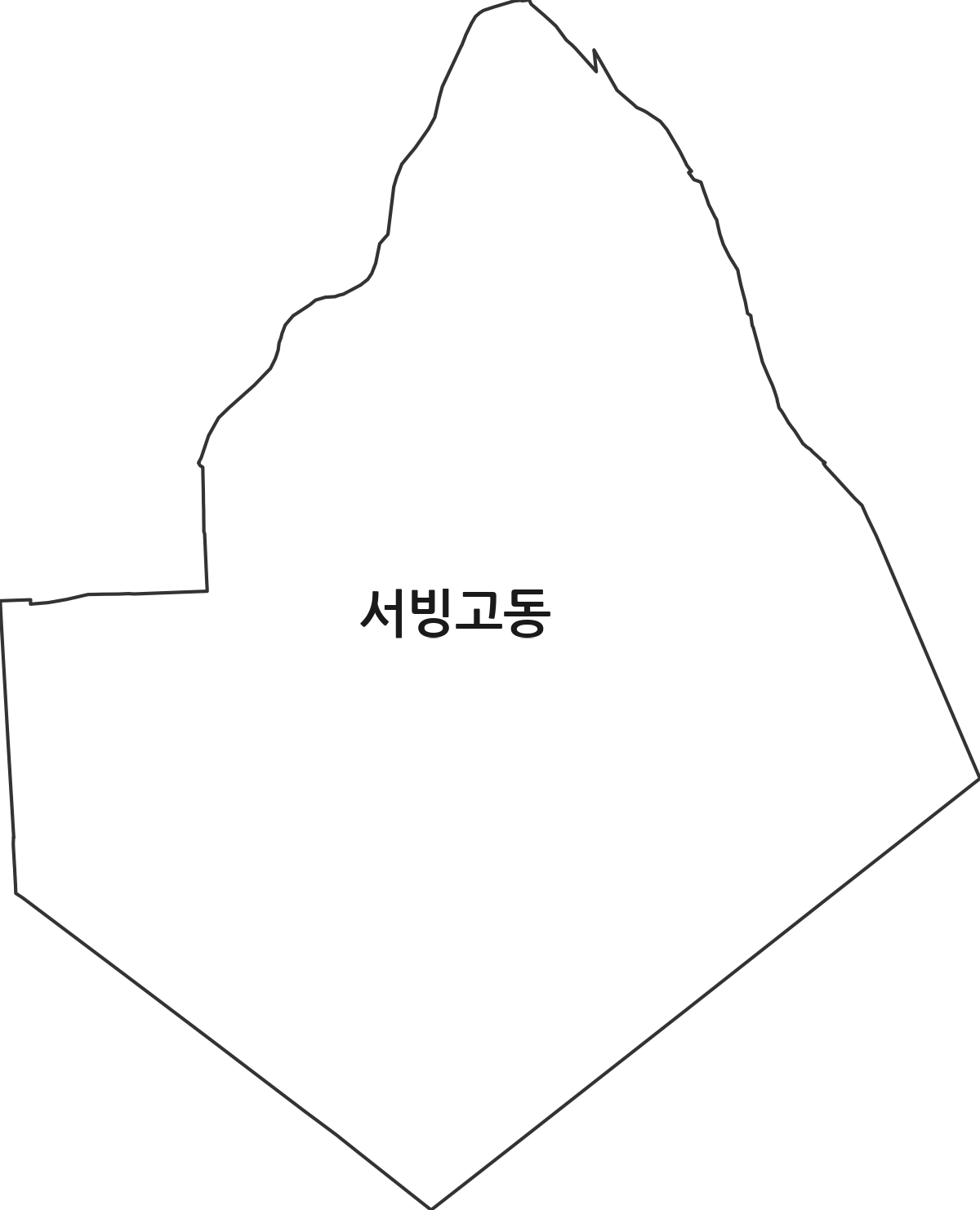 서울특별시 용산구 서빙고동 법정동 행정구역 경계 지도