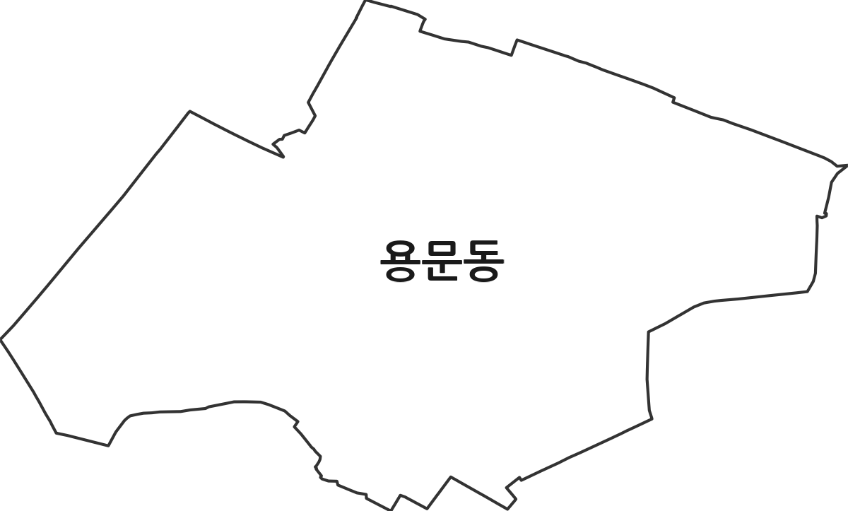 서울특별시 용산구 용문동 법정동 행정구역 경계 지도