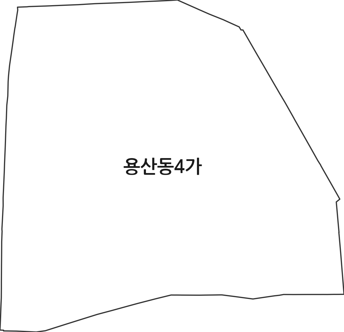 서울특별시 용산구 용산동4가 법정동 행정구역 경계 지도