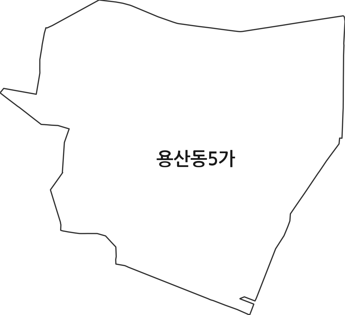 서울특별시 용산구 용산동5가 법정동 행정구역 경계 지도