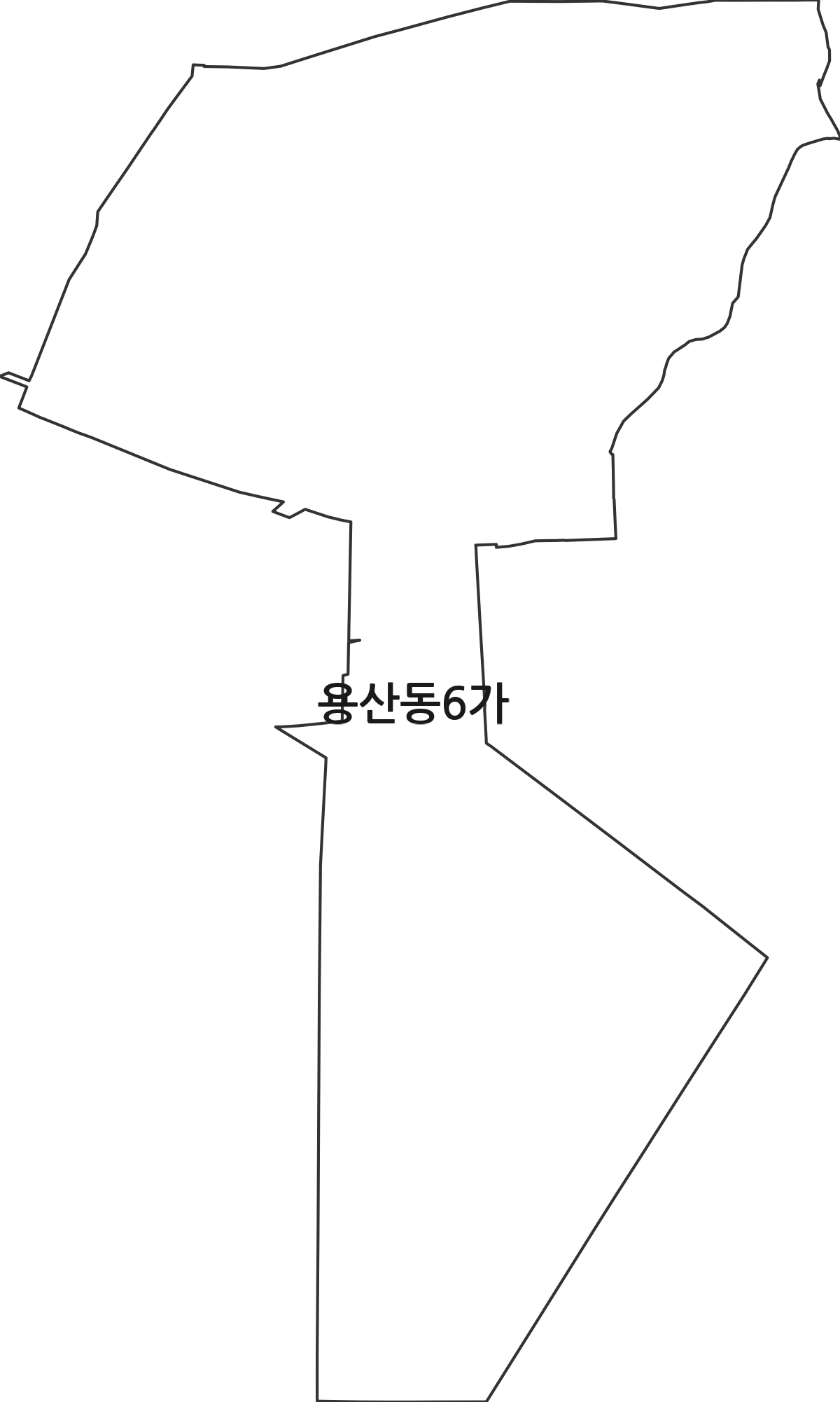 서울특별시 용산구 용산동6가 법정동 행정구역 경계 지도