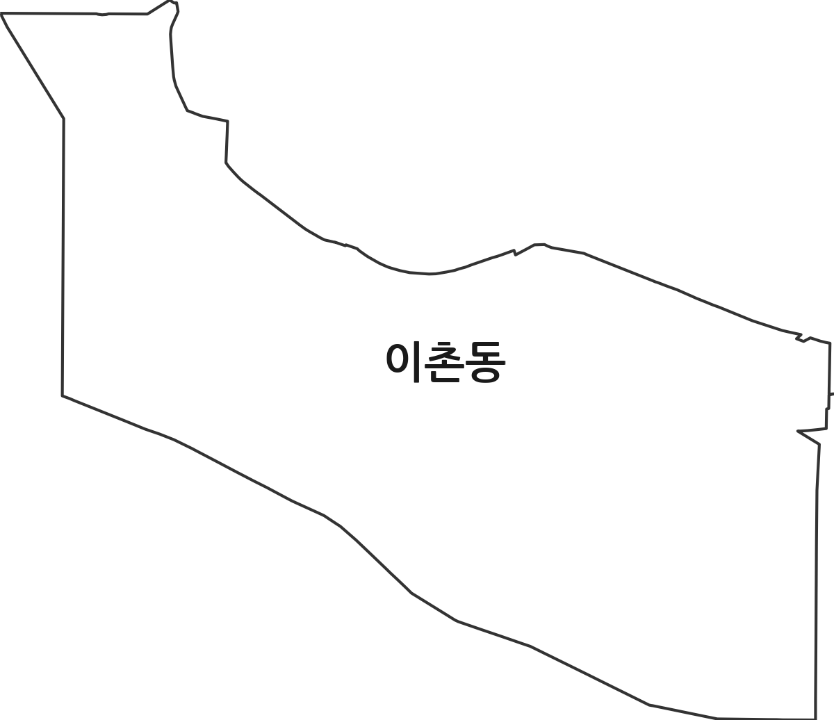 서울특별시 용산구 이촌동 법정동 행정구역 경계 지도