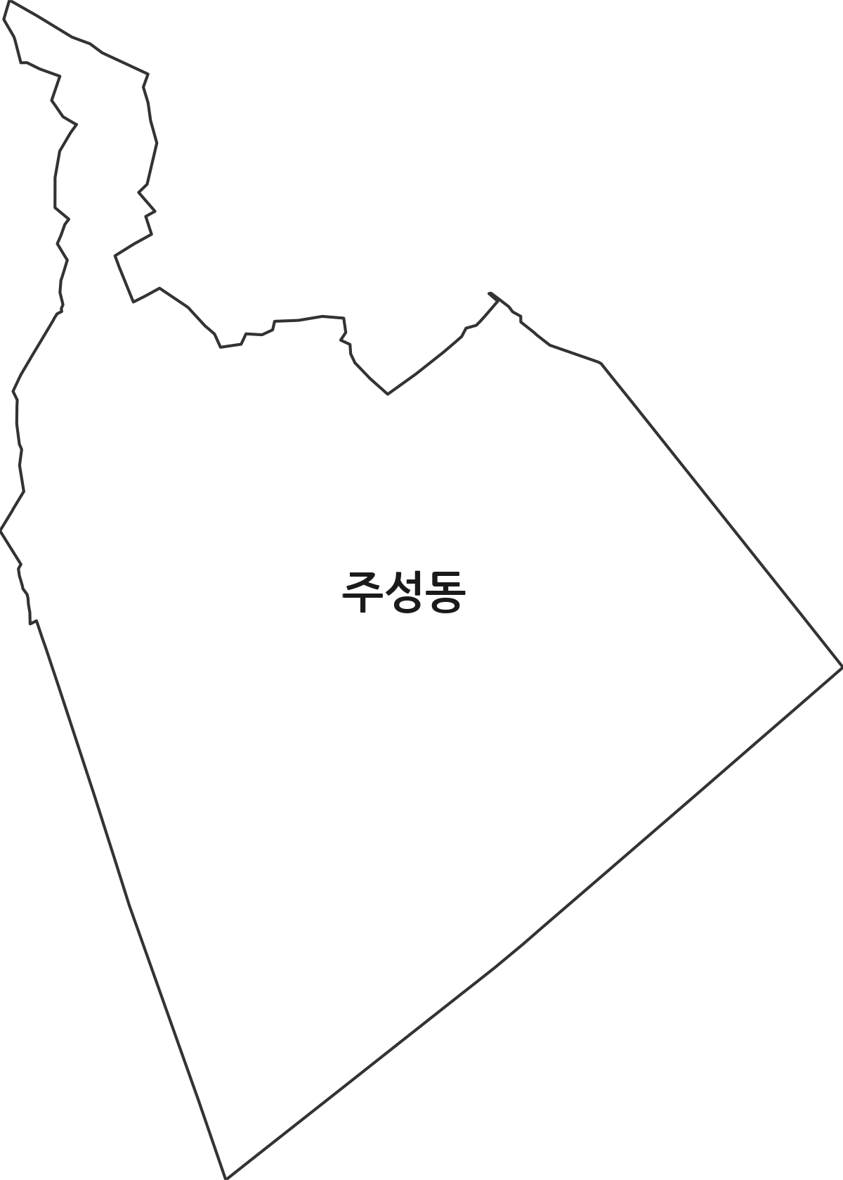 서울특별시 용산구 주성동 법정동 행정구역 경계 지도