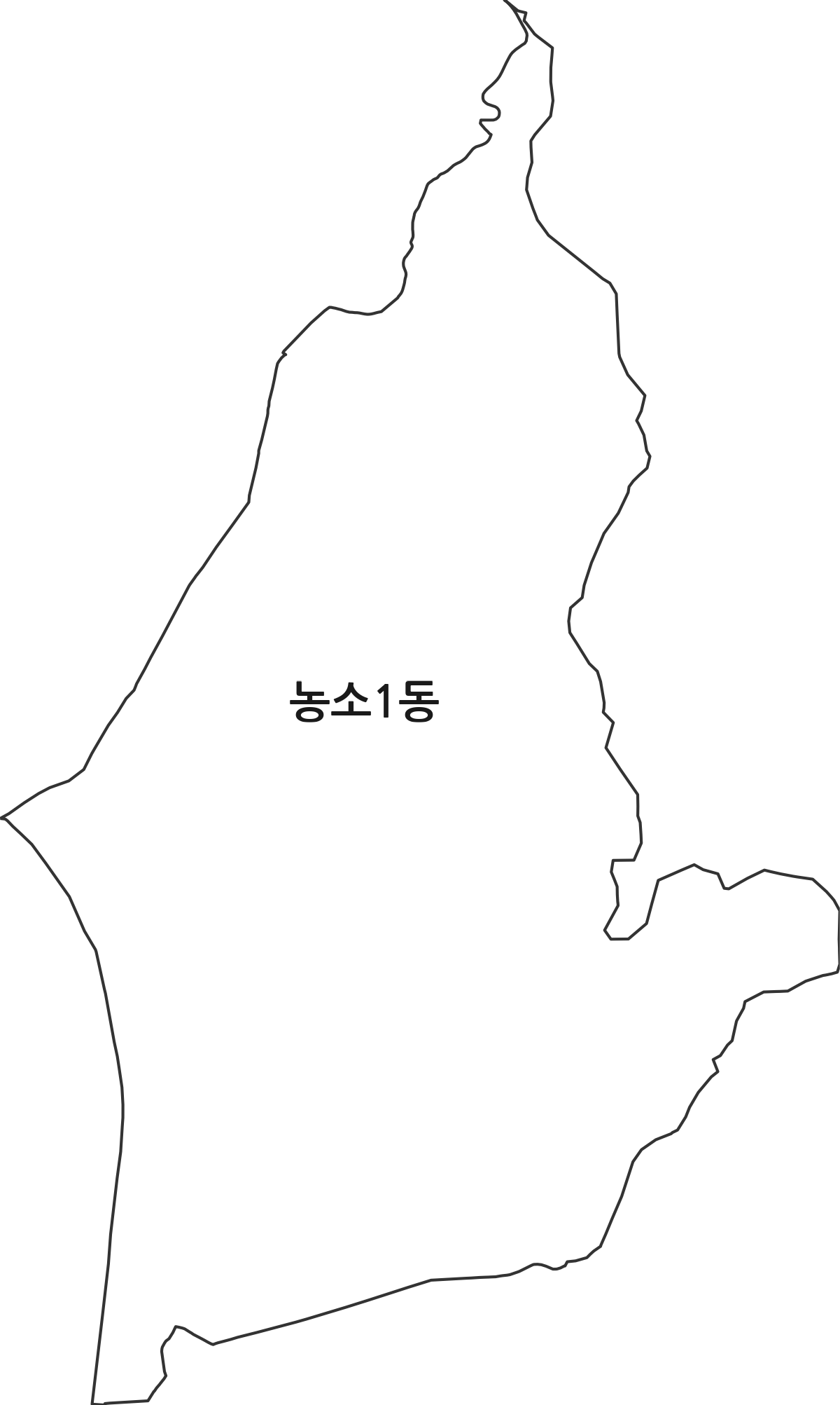 울산광역시 북구 농소1동 행정동 행정구역 경계 지도