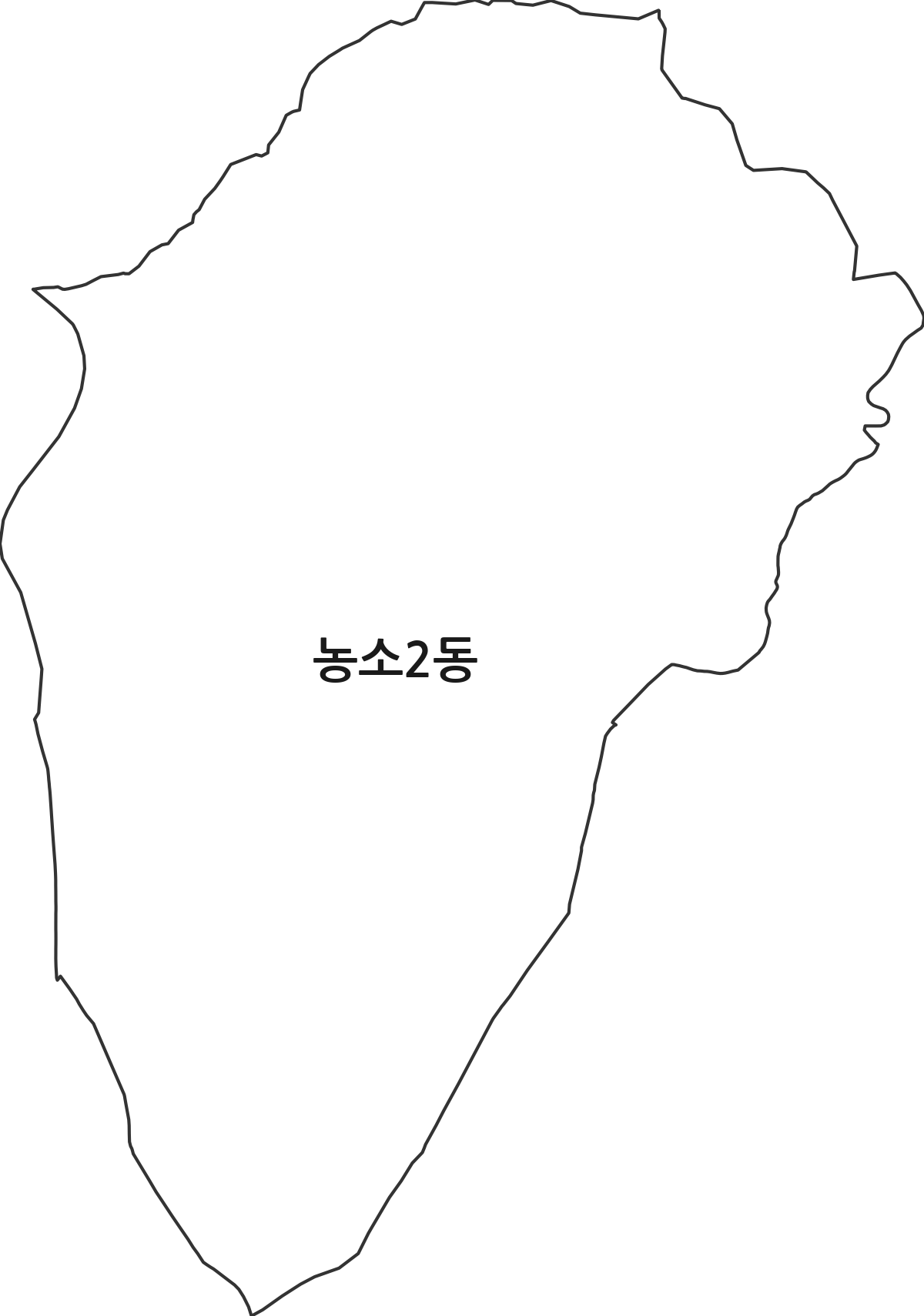 울산광역시 북구 농소2동 행정동 행정구역 경계 지도