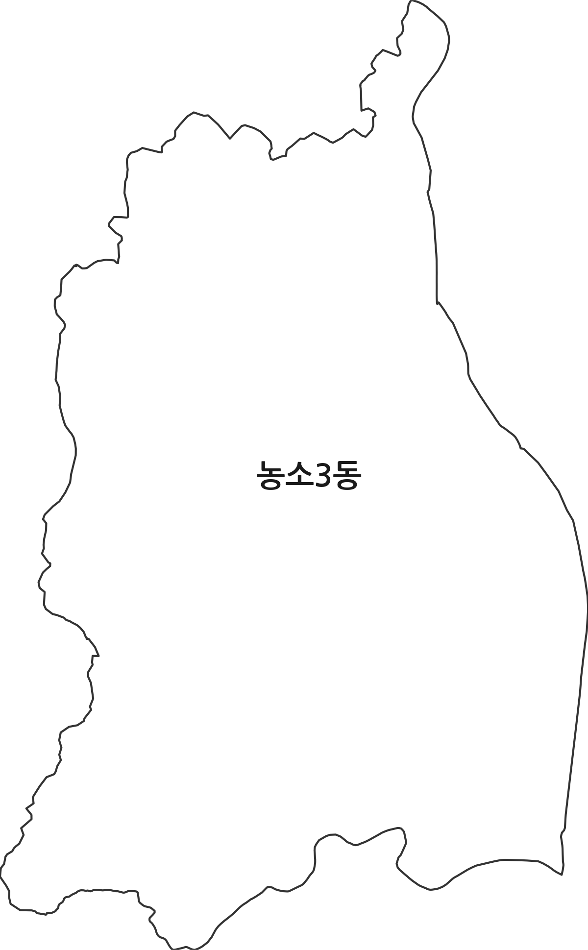 울산광역시 북구 농소3동 행정동 행정구역 경계 지도