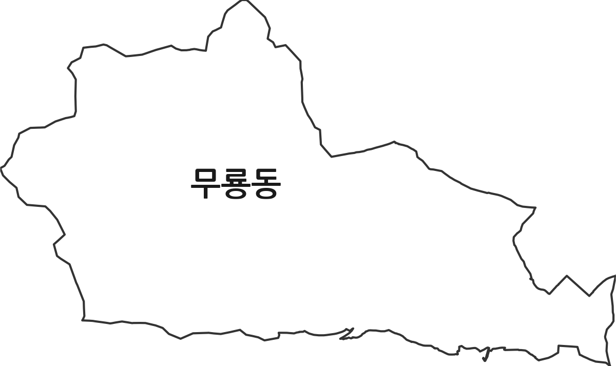 울산광역시 북구 무룡동 법정동 행정구역 경계 지도