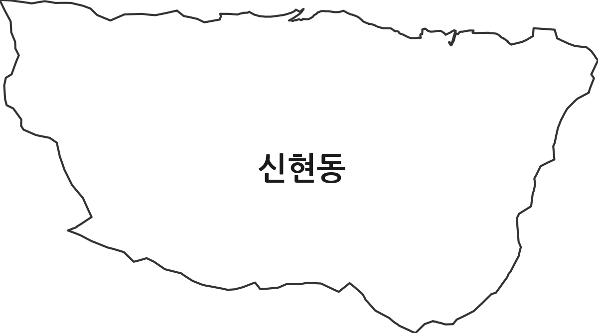울산광역시 북구 신현동 법정동 행정구역 경계 지도