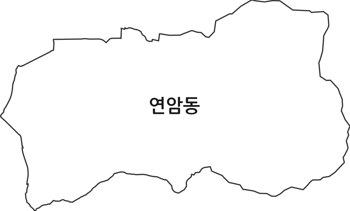 울산광역시 북구 연암동 법정동 행정구역 경계 지도