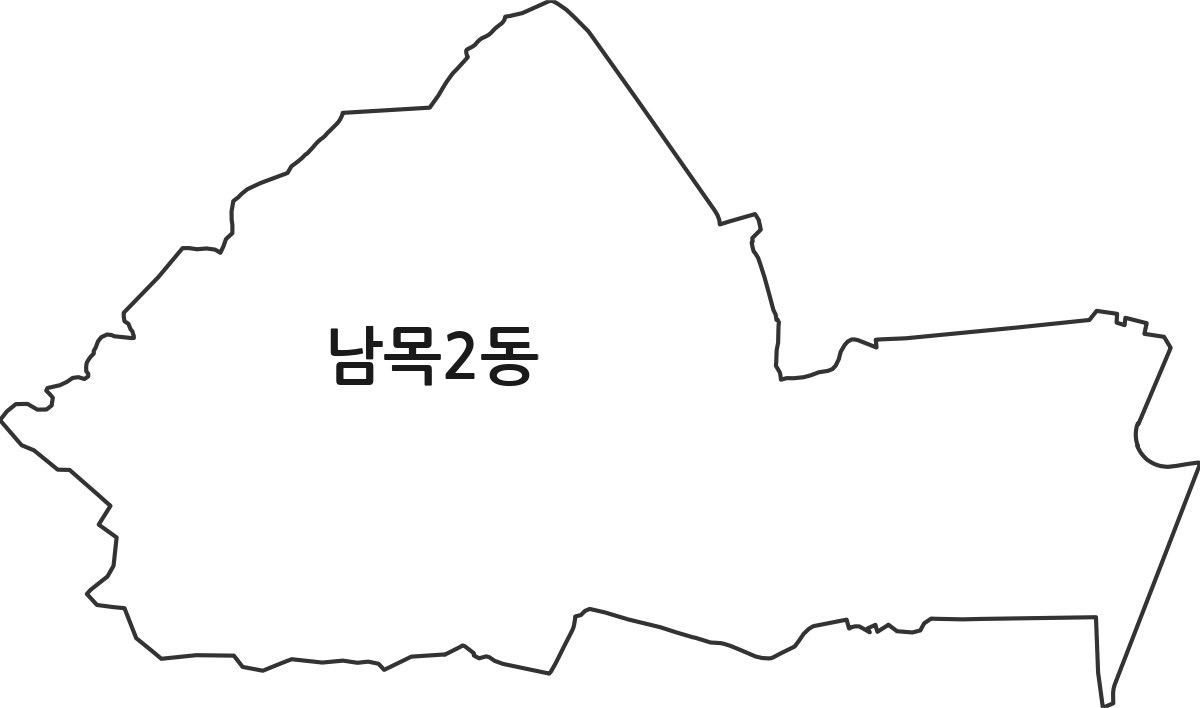 울산광역시 동구 남목2동 행정동 행정구역 경계 지도