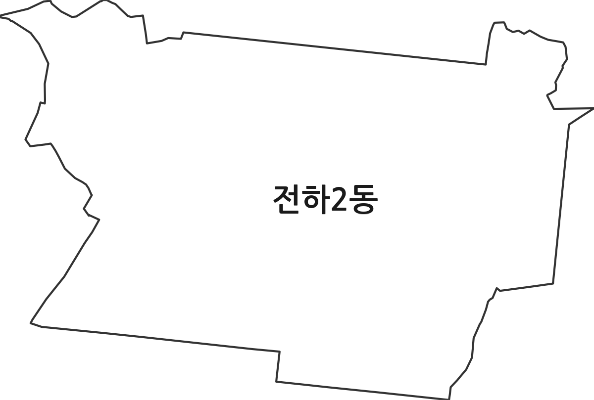 울산광역시 동구 전하2동 행정동 행정구역 경계 지도