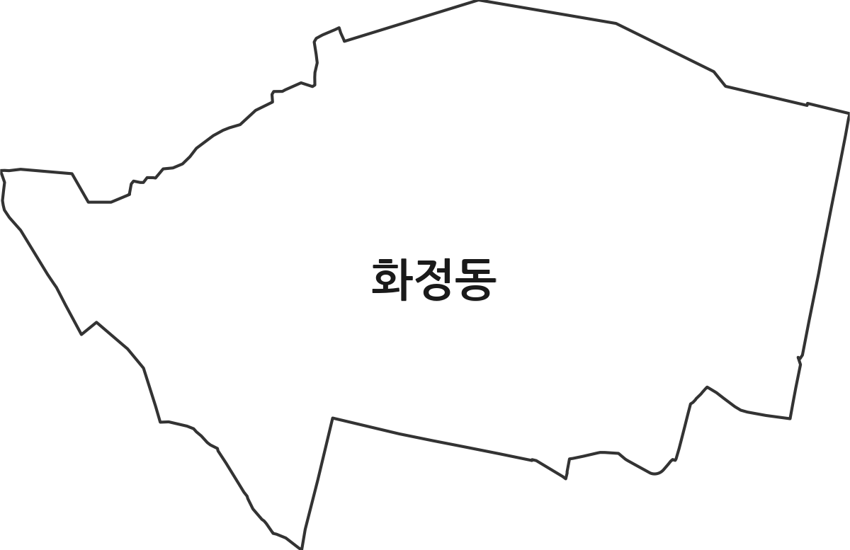 울산광역시 동구 화정동 행정동 행정구역 경계 지도