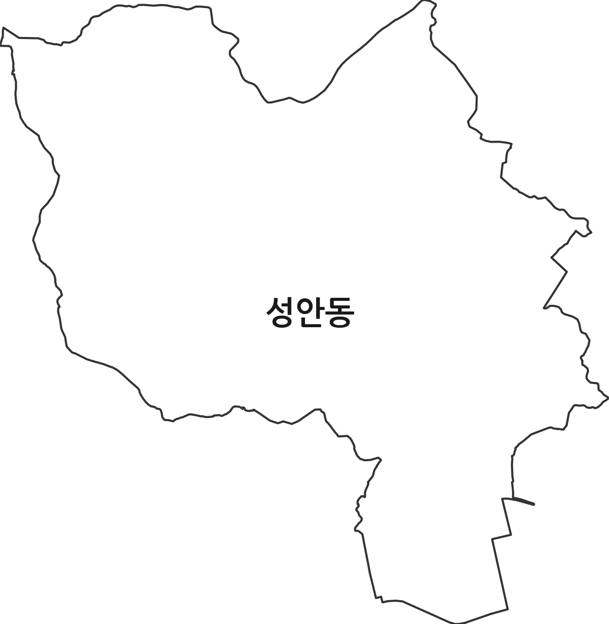울산광역시 중구 성안동 행정동 행정구역 경계 지도