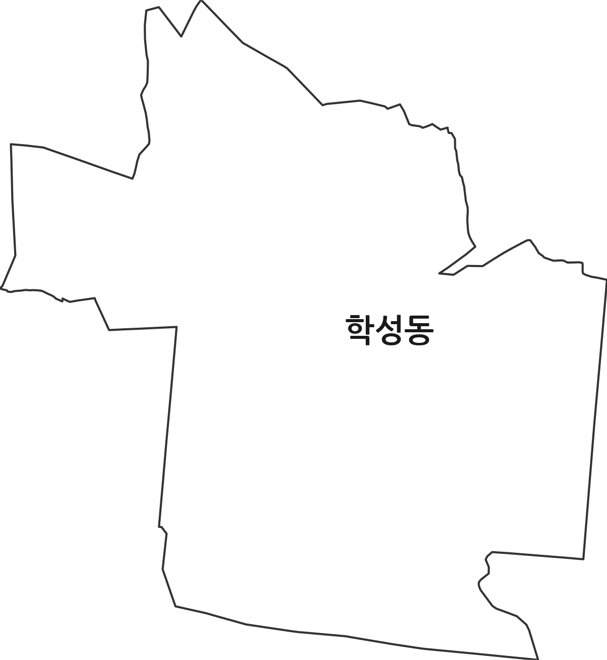 울산광역시 중구 학성동 행정동 행정구역 경계 지도