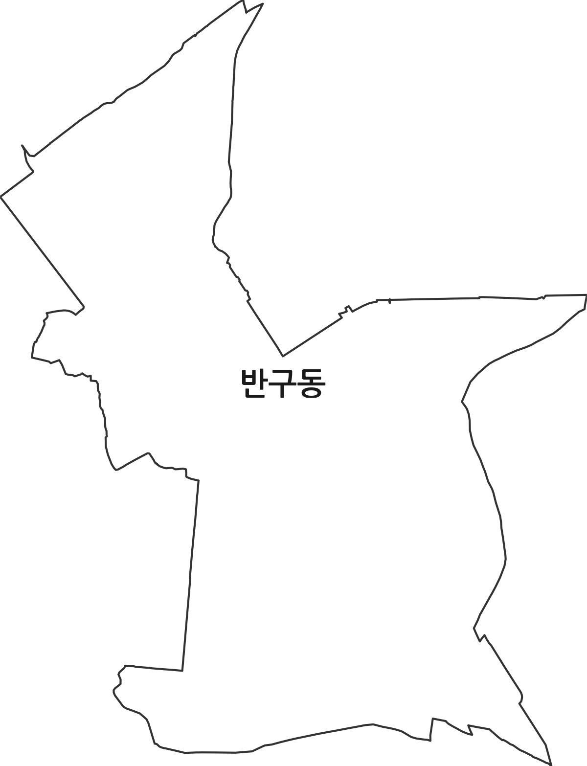 울산광역시 중구 반구동 법정동 행정구역 경계 지도