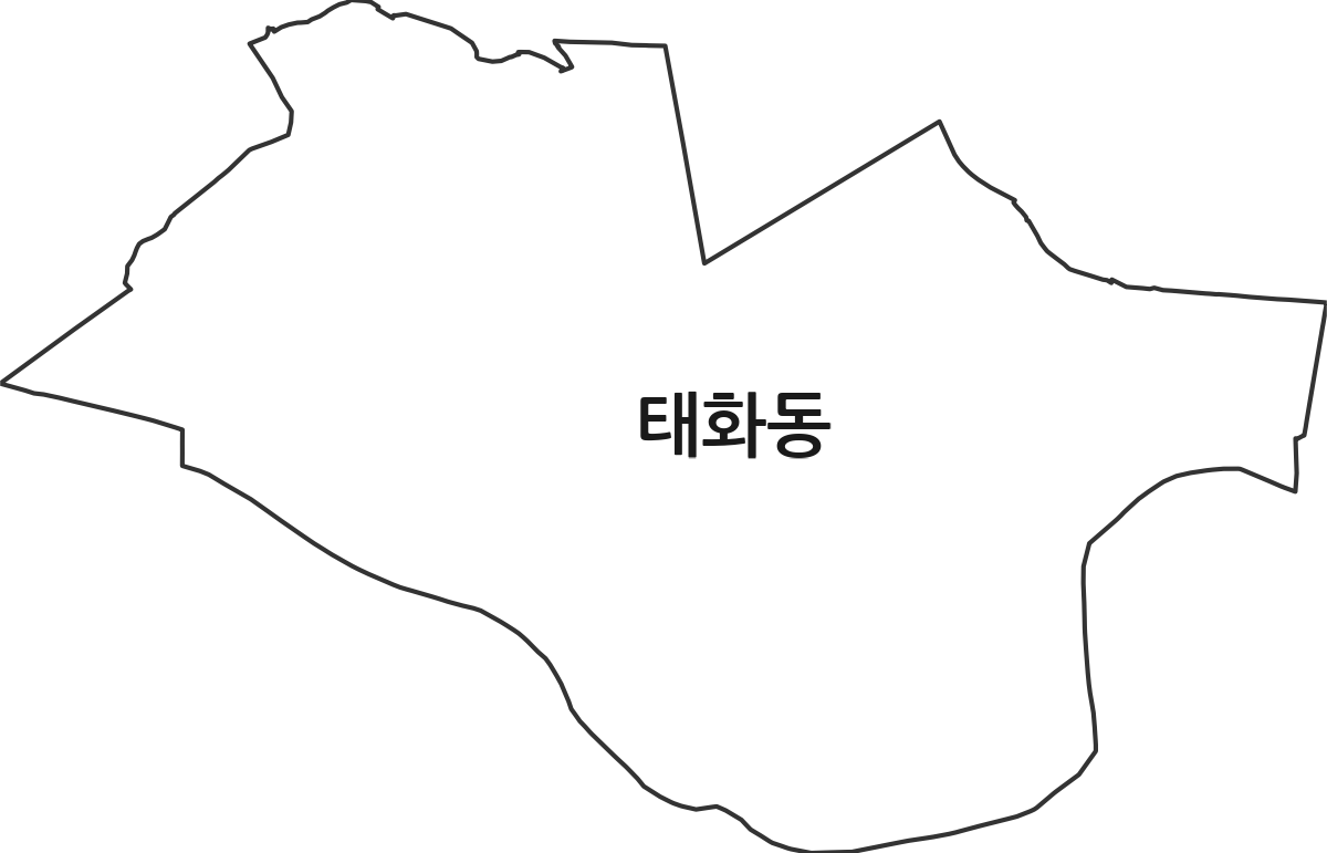 울산광역시 중구 태화동 법정동 행정구역 경계 지도
