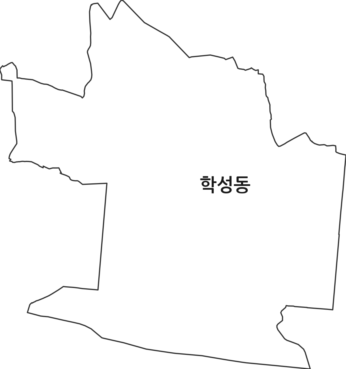 울산광역시 중구 학성동 법정동 행정구역 경계 지도