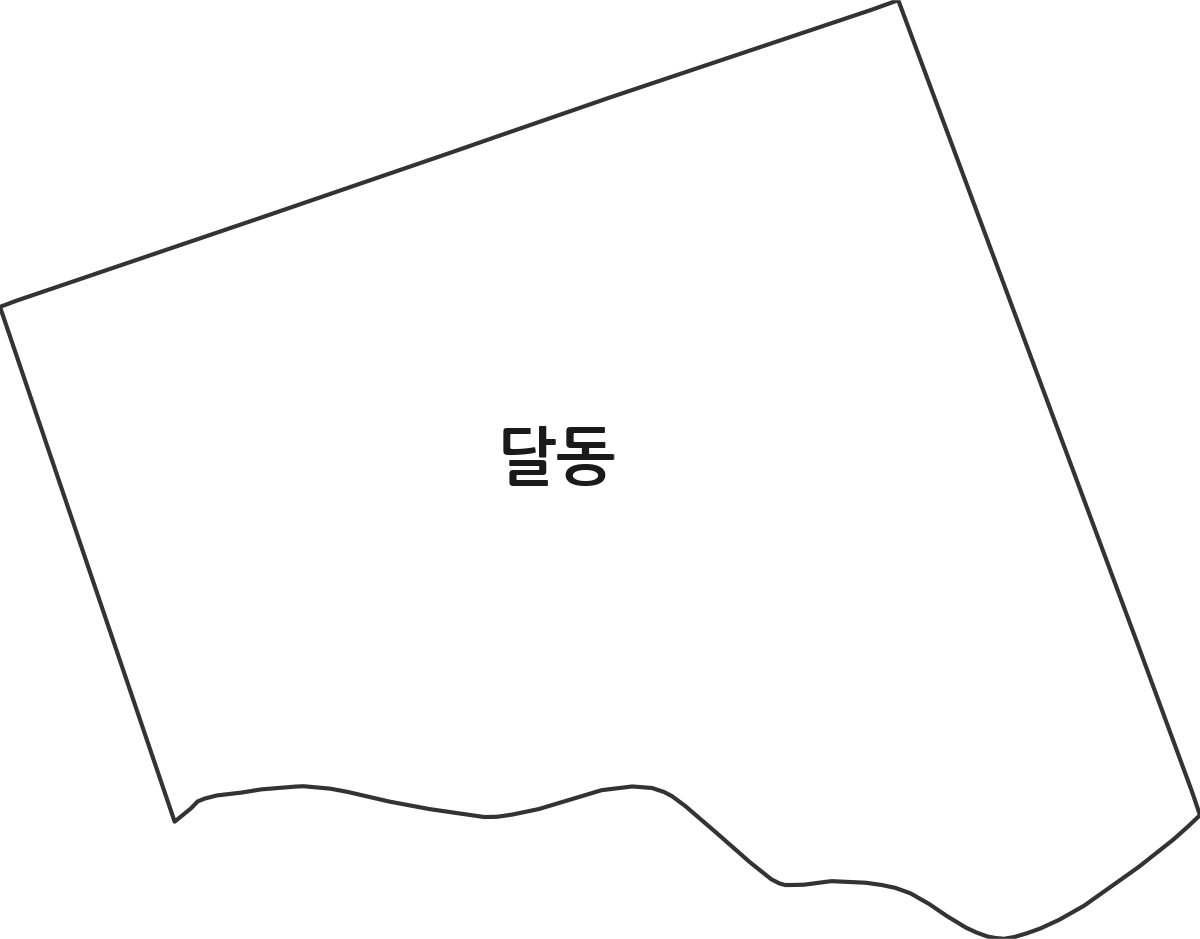 울산광역시 남구 달동 행정동 행정구역 경계 지도