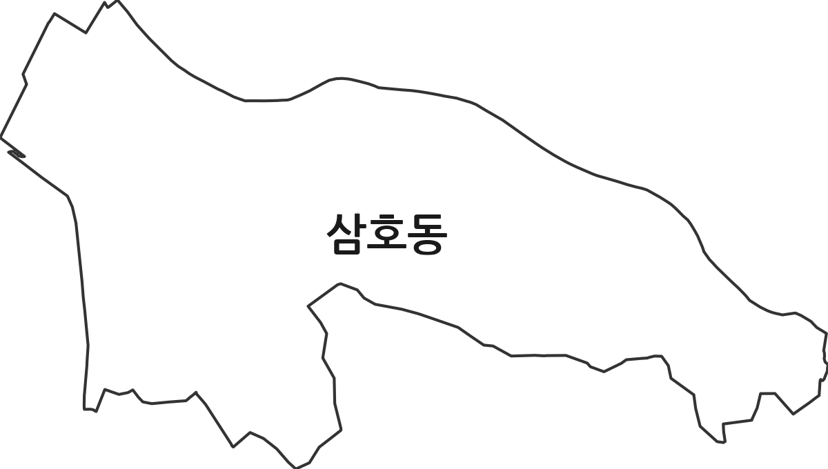 울산광역시 남구 삼호동 행정동 행정구역 경계 지도