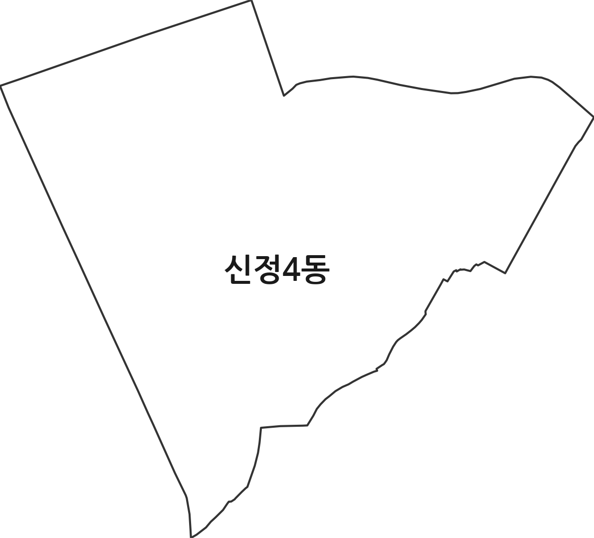 울산광역시 남구 신정4동 행정동 행정구역 경계 지도
