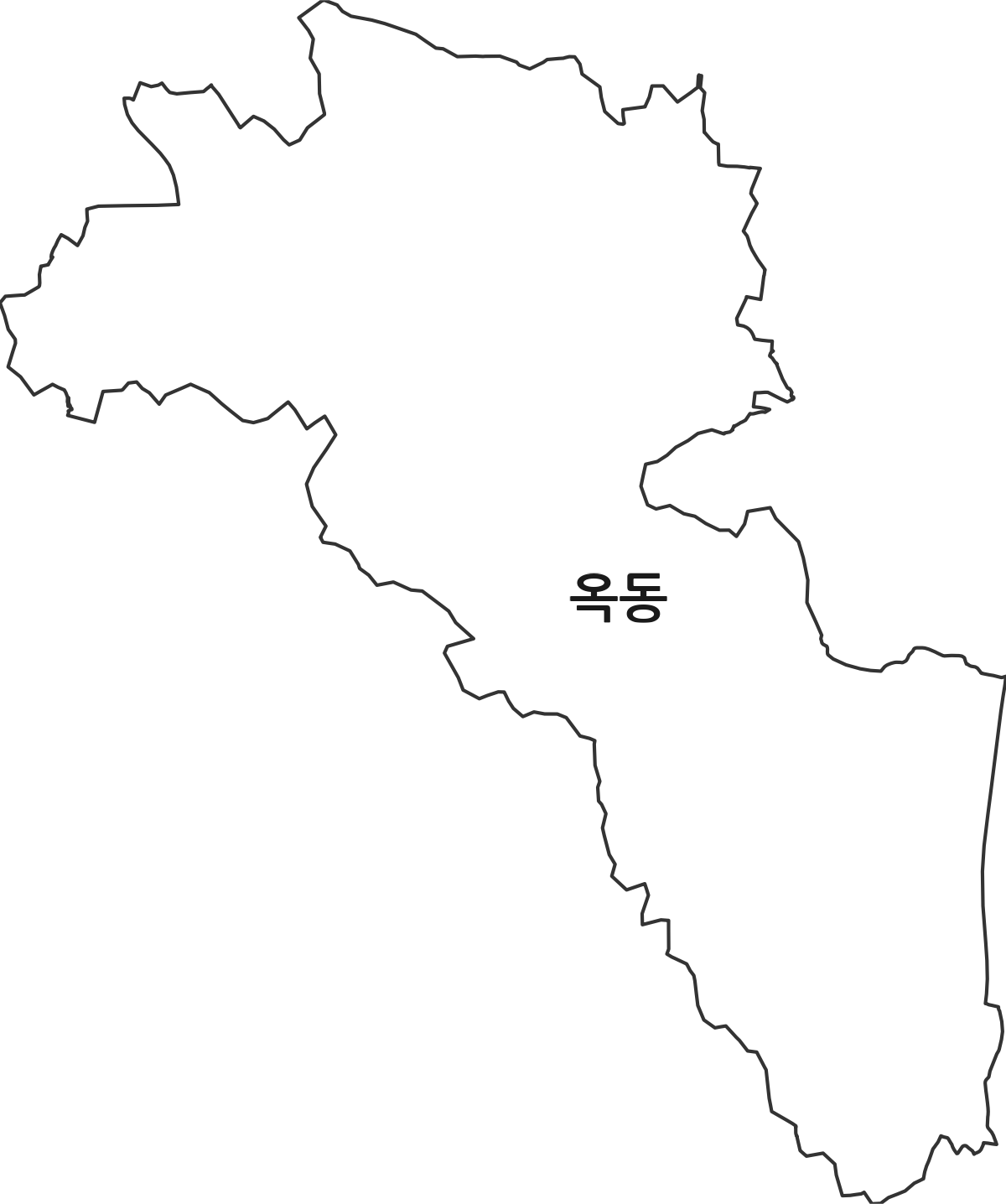 울산광역시 남구 옥동 행정동 행정구역 경계 지도