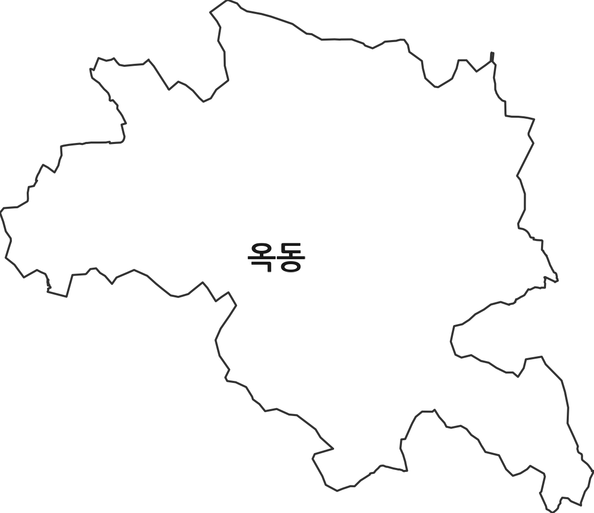 울산광역시 남구 옥동 법정동 행정구역 경계 지도