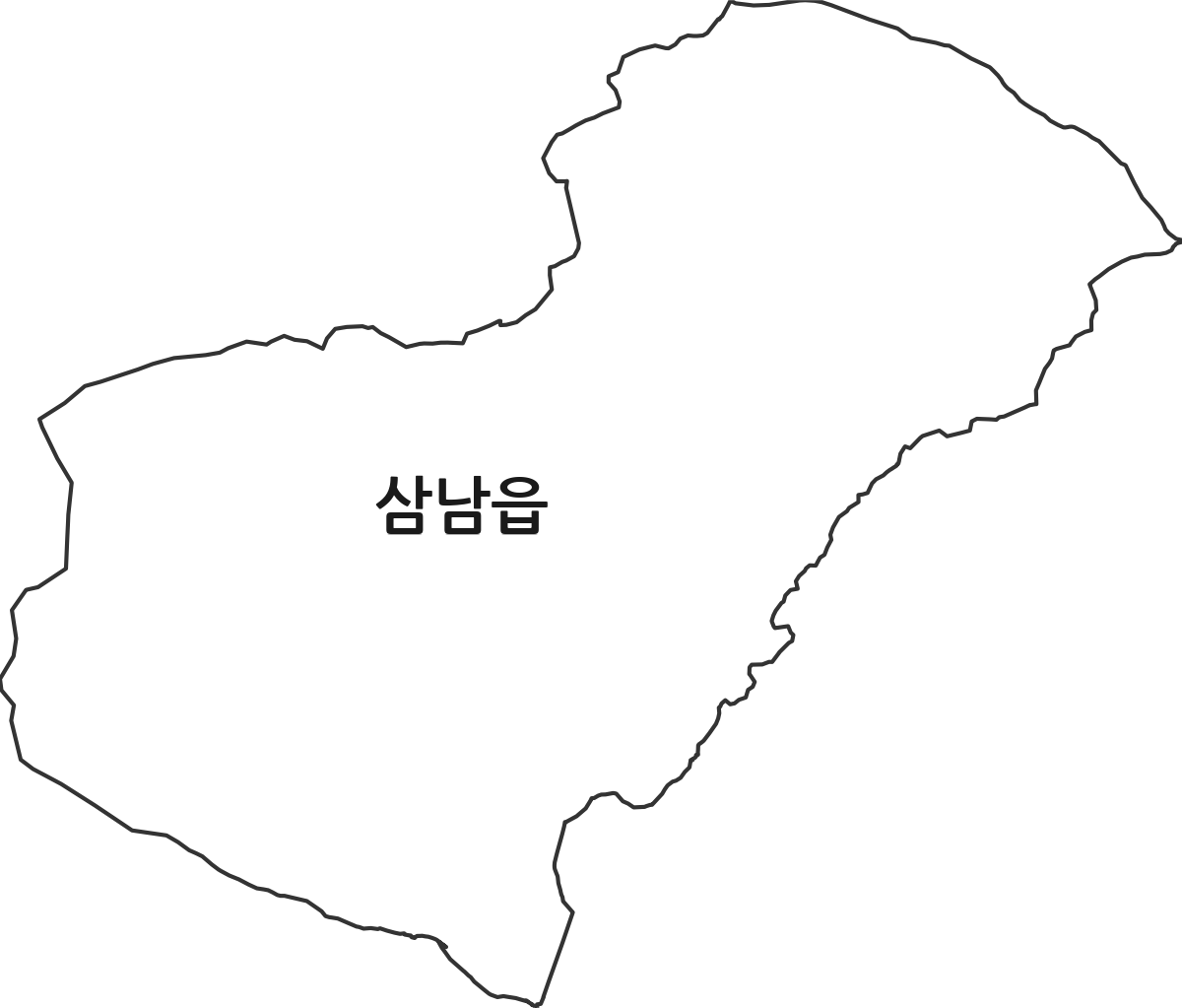 울산광역시 울주군 삼남읍 행정동 행정구역 경계 지도