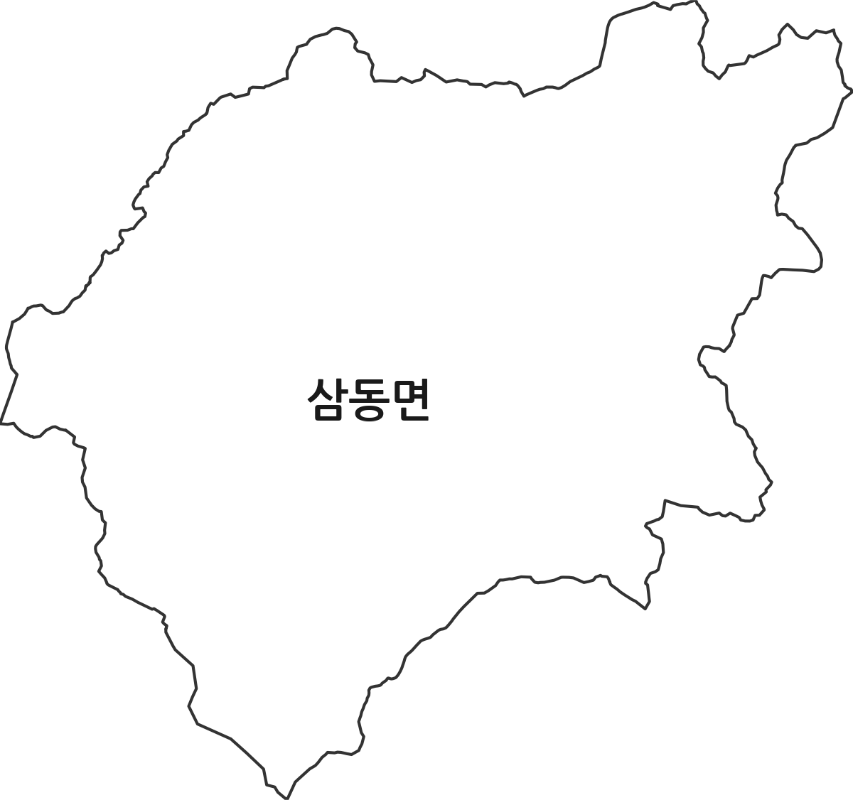 울산광역시 울주군 삼동면 행정동 행정구역 경계 지도