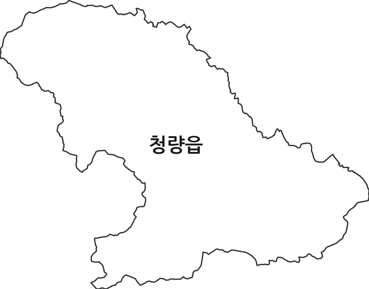 울산광역시 울주군 청량읍 행정동 행정구역 경계 지도