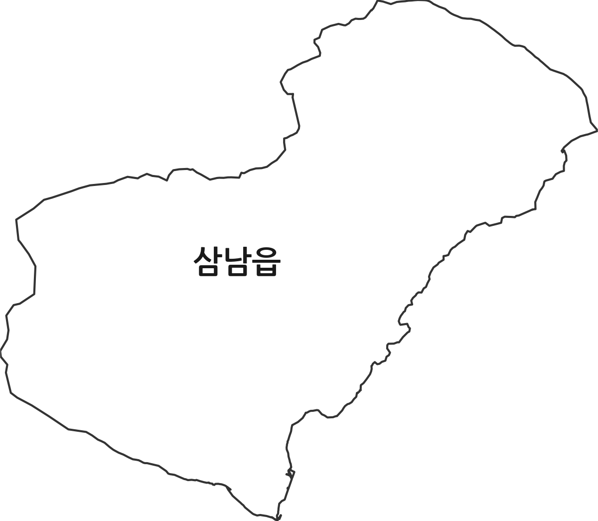 울산광역시 울주군 삼남읍 법정동 행정구역 경계 지도