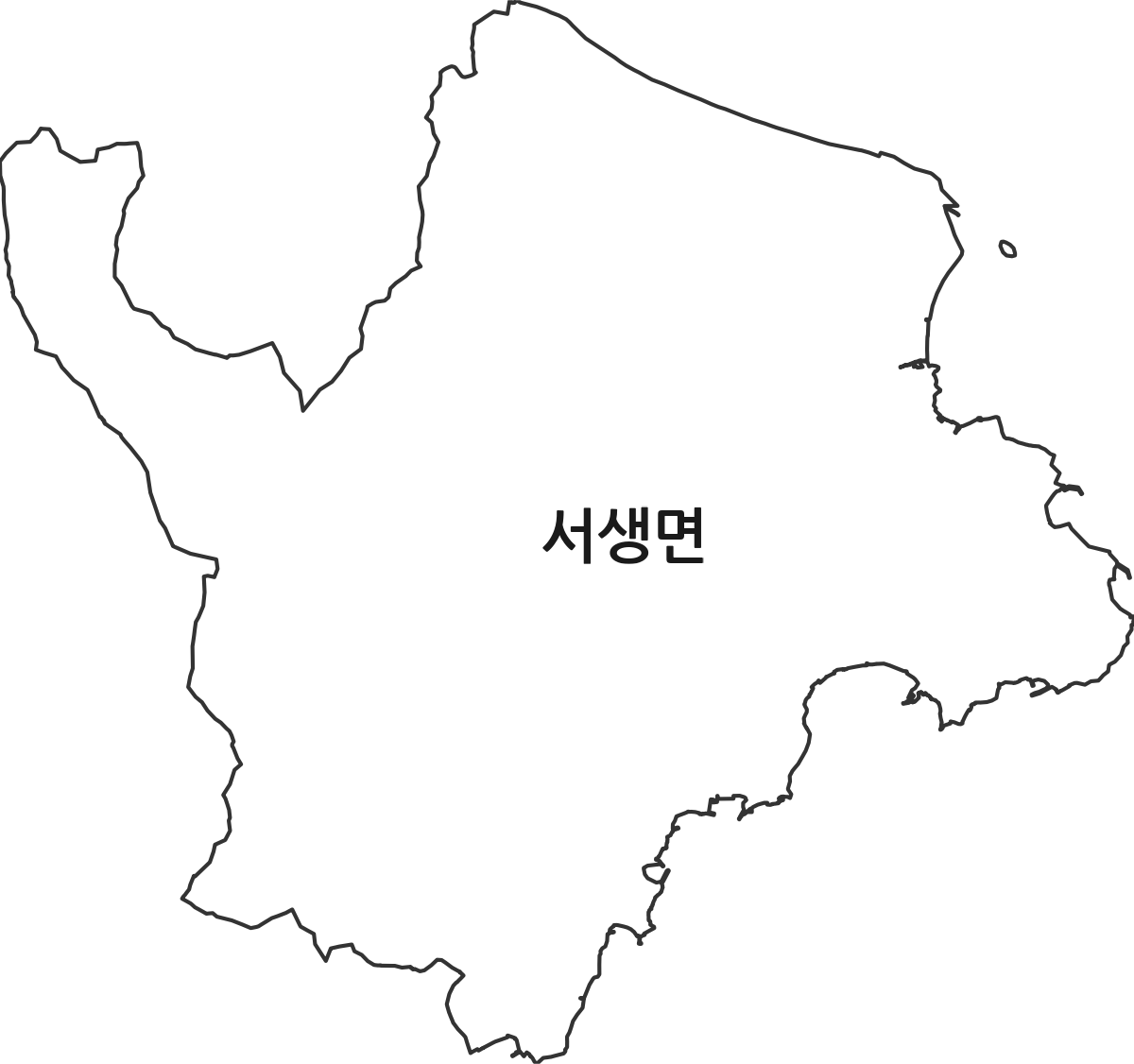울산광역시 울주군 서생면 법정동 행정구역 경계 지도