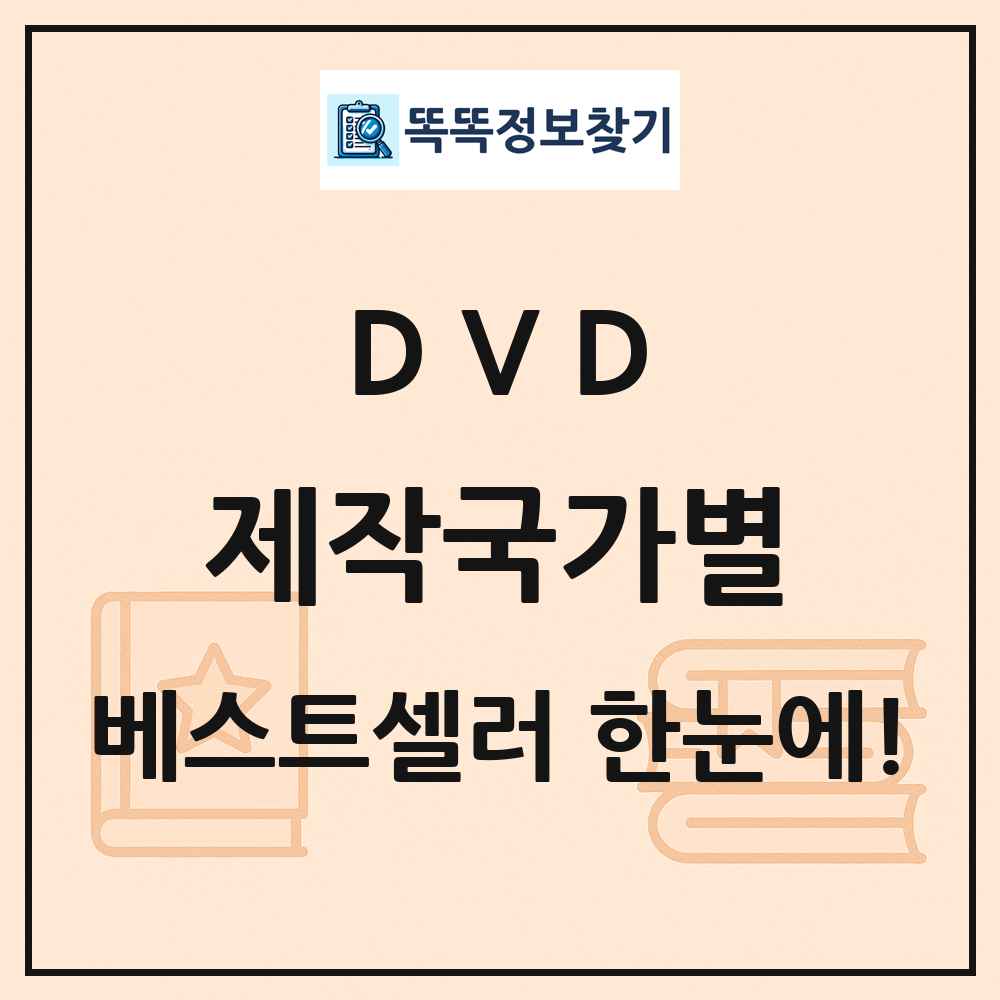 DVD 제작국가별 베스트셀러 순위 목록