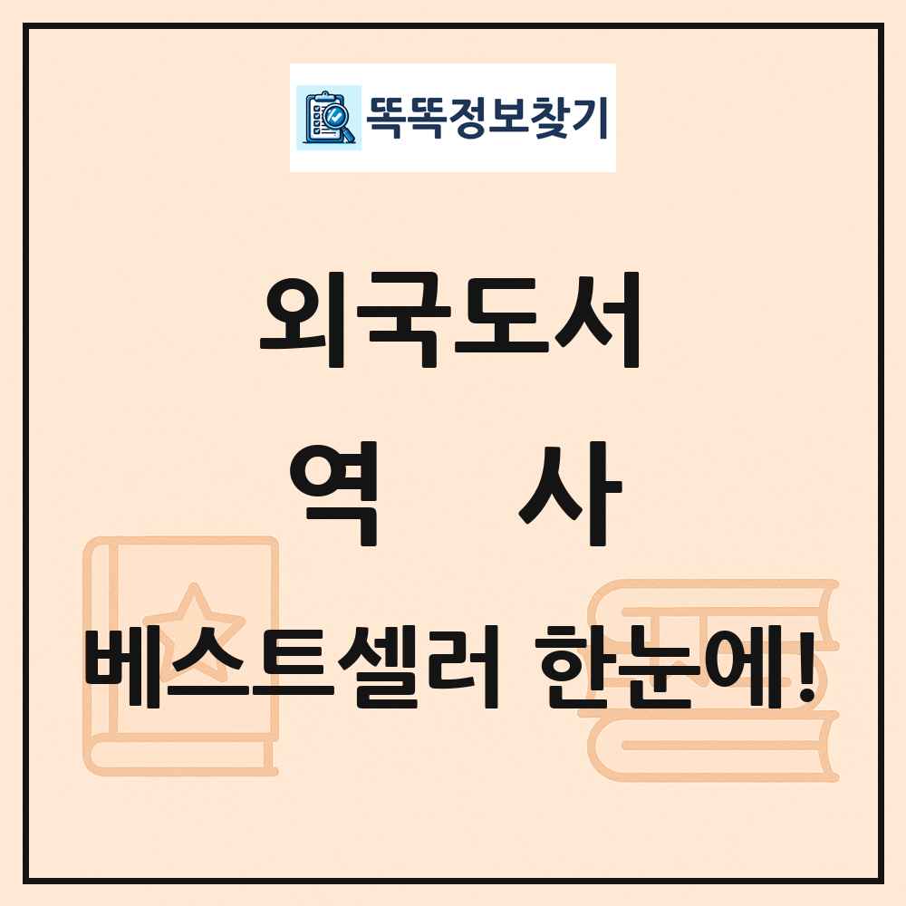 외국도서 역사 베스트셀러 순위 목록