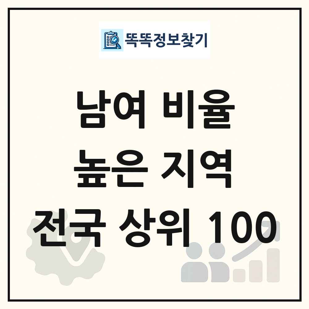 전국 남여 비율 높은 지역 분석