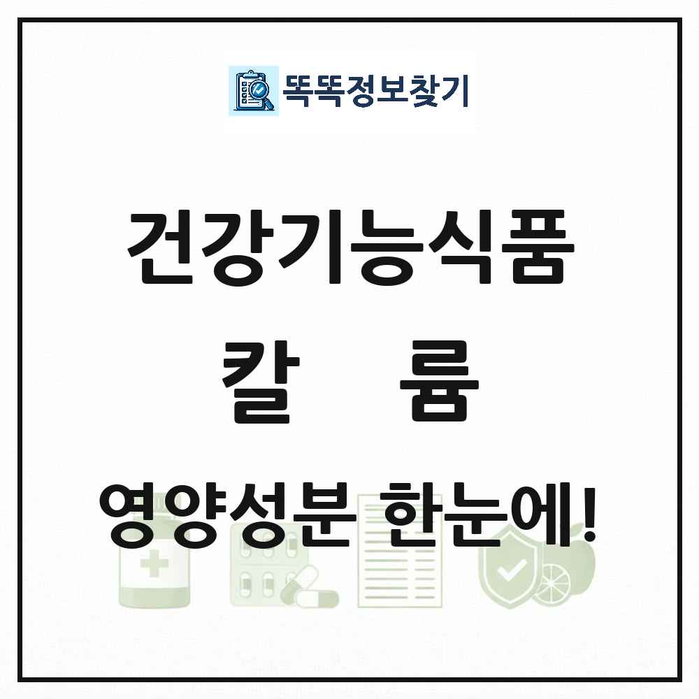 칼륨 건강기능식품 영양성분 정보 썸네일