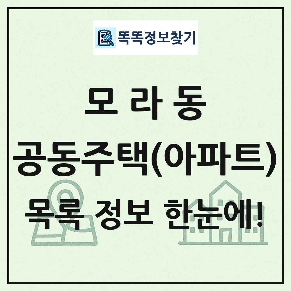 모라동 공동주택 아파트 목록