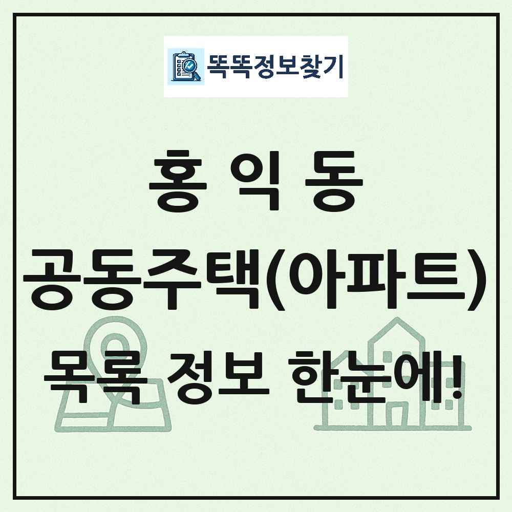 홍익동 공동주택 아파트 목록