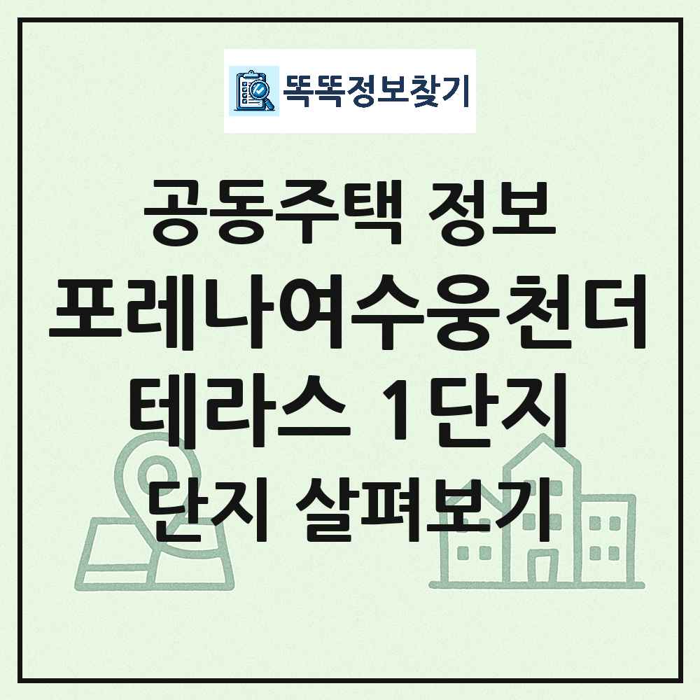 포레나여수웅천더테라스 1단지 최신 연립주택 정보