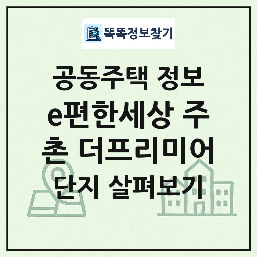 e편한세상 주촌 더프리미어 최신 아파트 정보