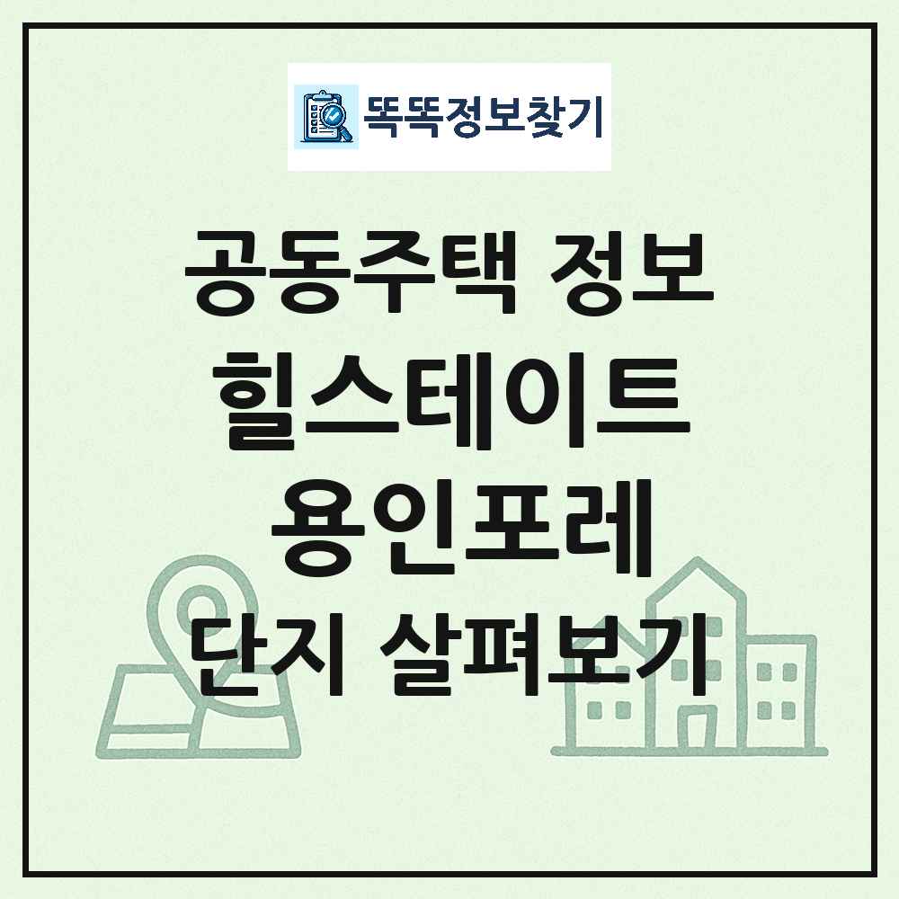 힐스테이트 용인포레 최신 아파트 정보