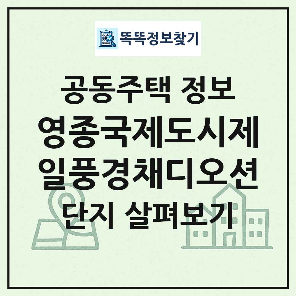 영종국제도시제일풍경채디오션 최신 공동주택 정보