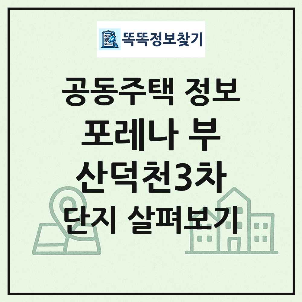 포레나 부산덕천3차 최신 공동주택 정보