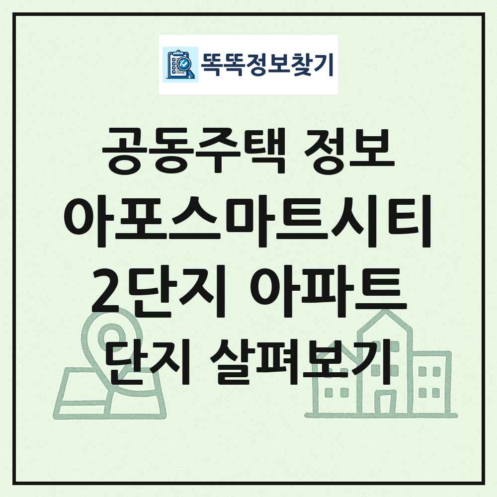 아포스마트시티2단지 아파트 최신 공동주택 정보